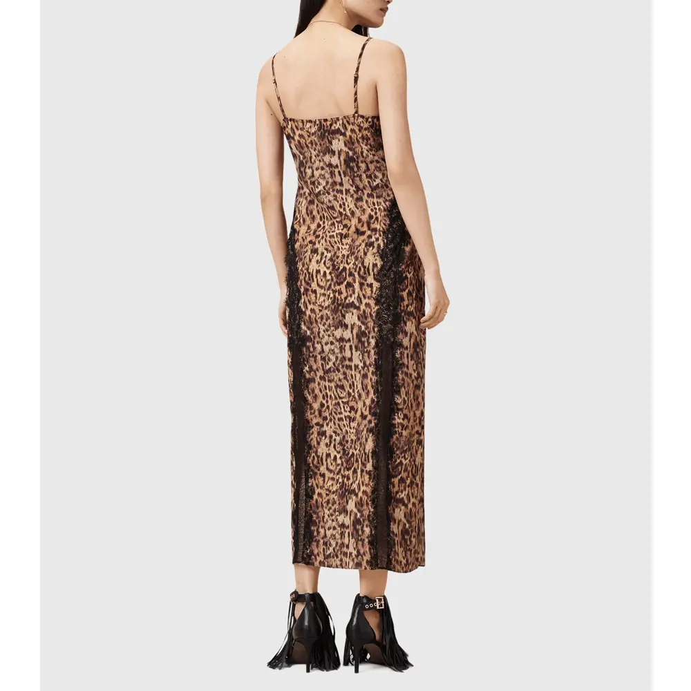 AllSaints Melia Leopard Print Maxi Dress